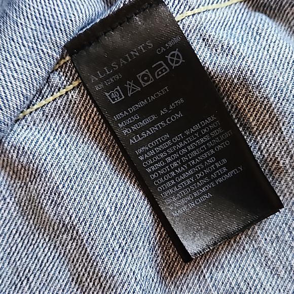 All Saints jean jacket size S - Picture 5 of 9